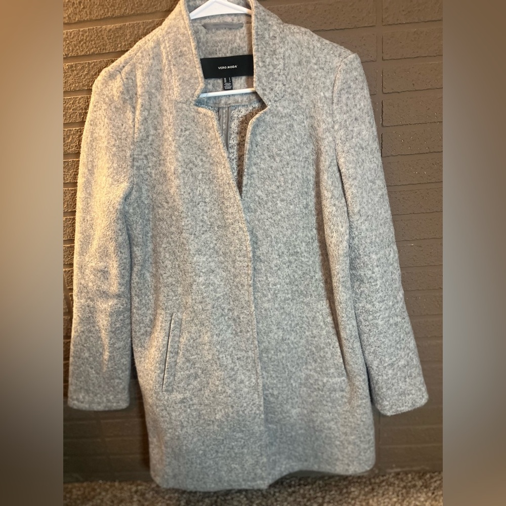 Vero Moda Light Gray Women's Pea Coat